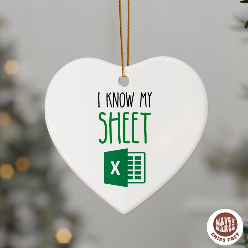 I know My Sheet Funny Spreadsheet Ornament