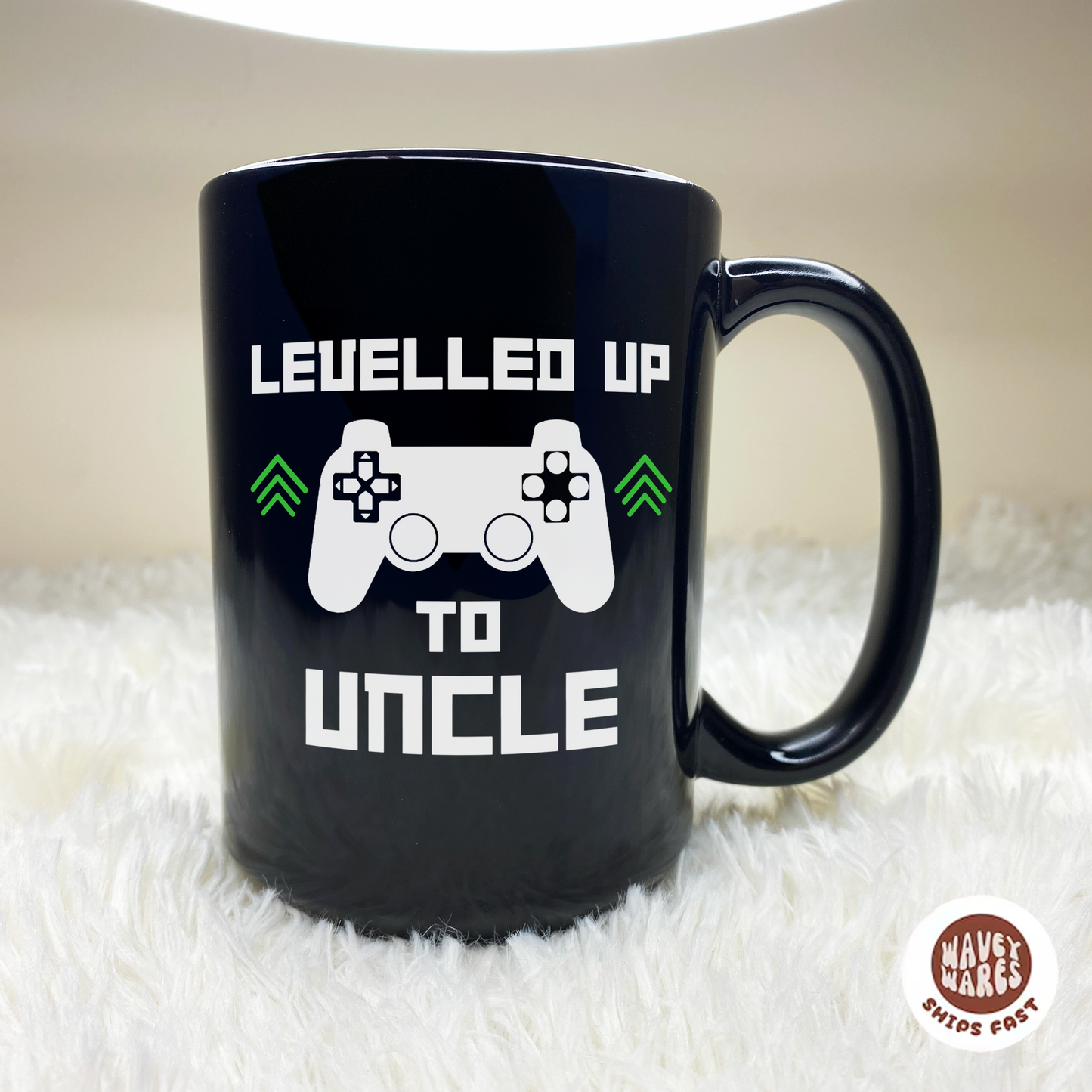 Levelled Up To Uncle Black Mug