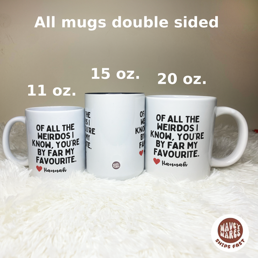 Personalized Of All The Weirdos Best Friend Partner Birthday Gift Mug