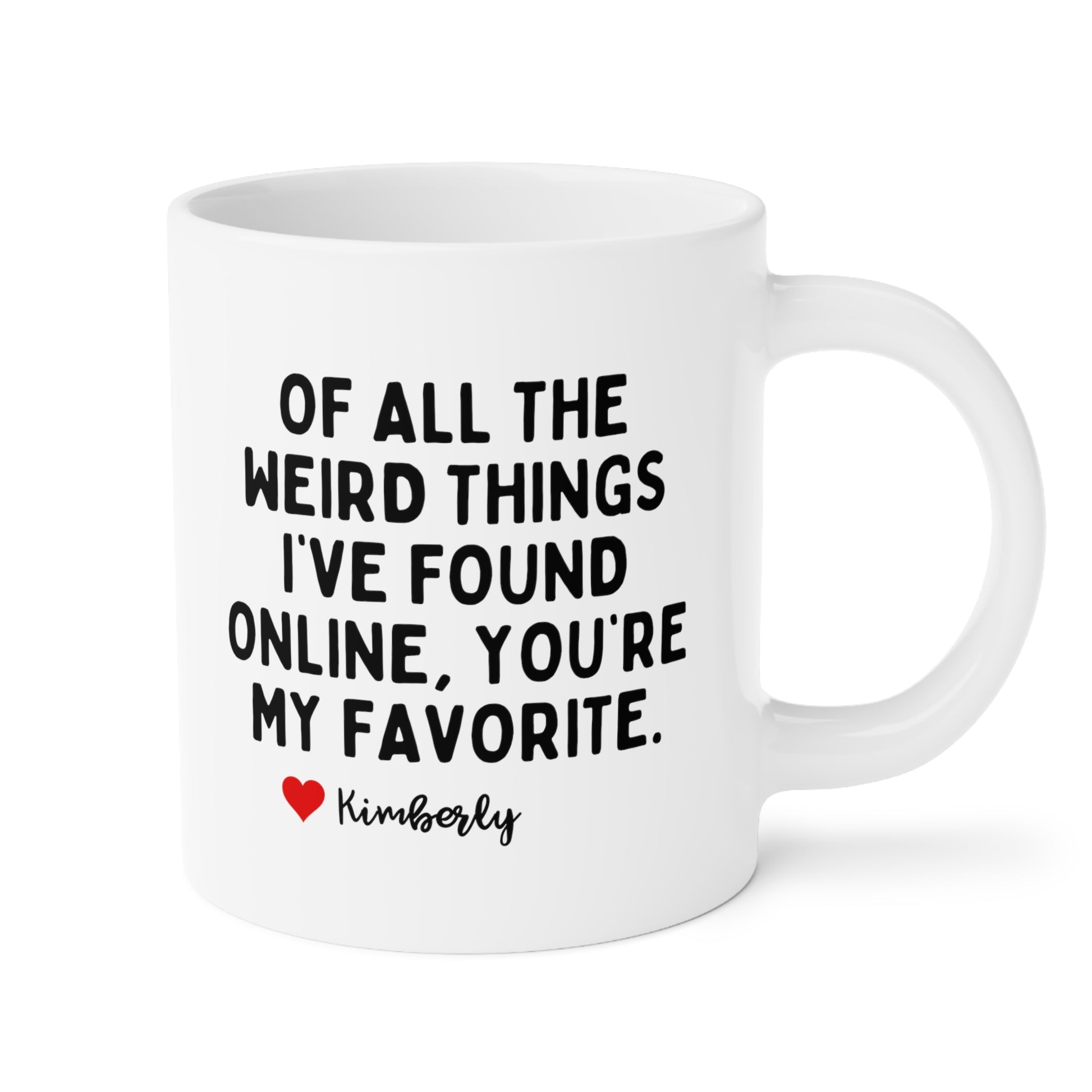 of all the weird things personalized 20oz white funny coffee mug cup waveywares wavey wares