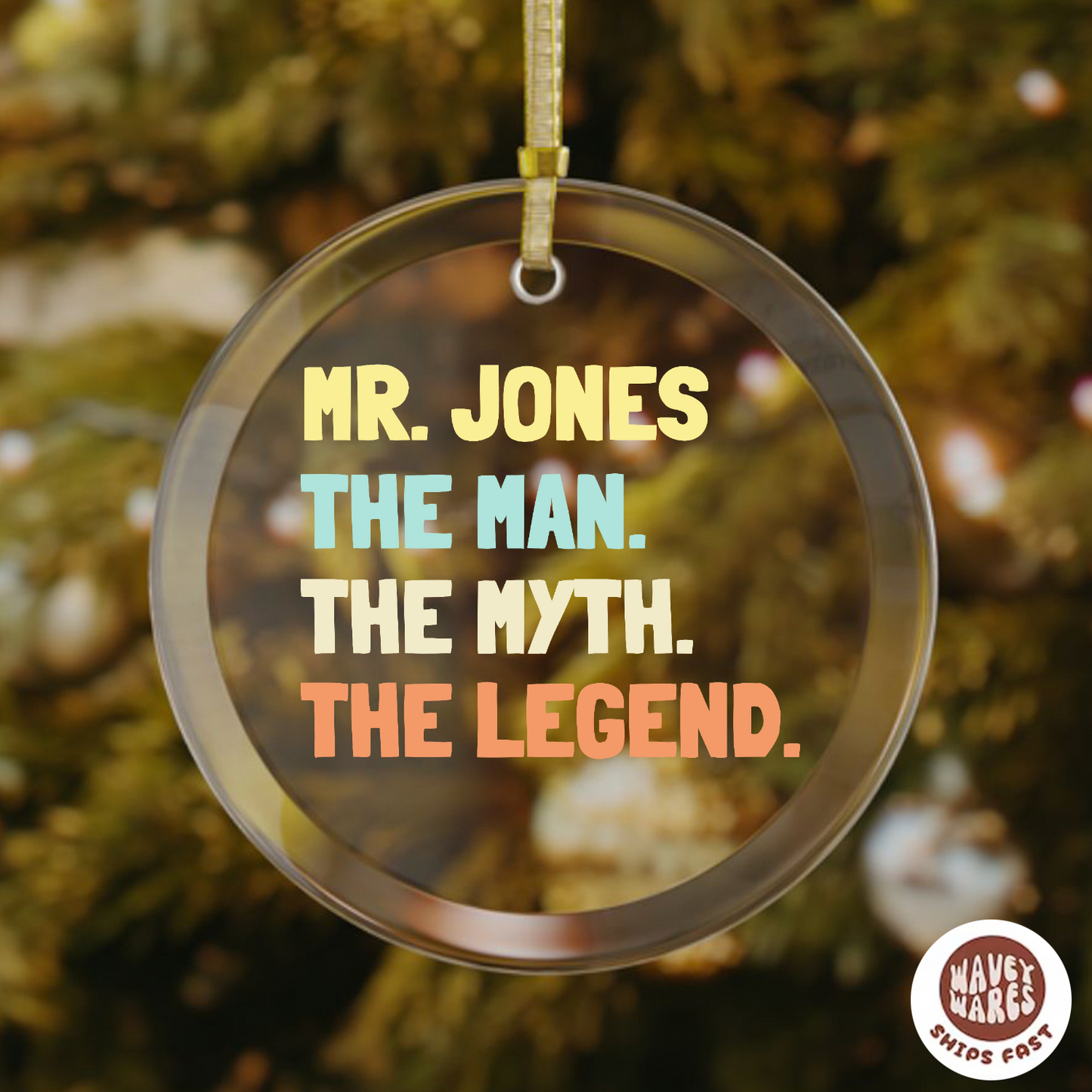 Personalized The Man The Myth The Legend Ornament