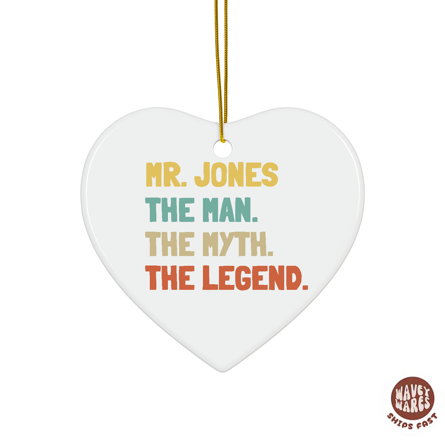Personalized The Man The Myth The Legend Ornament