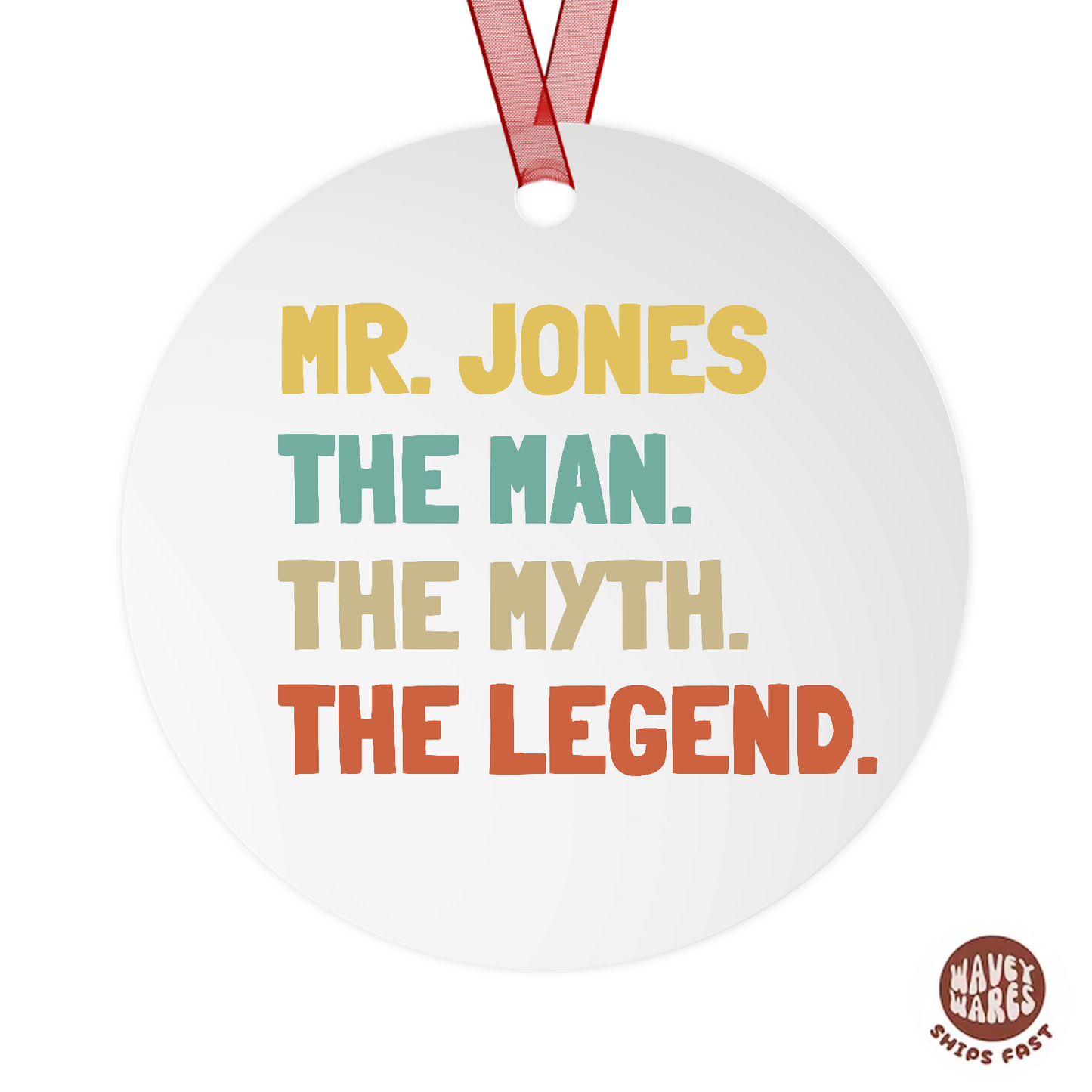 Personalized The Man The Myth The Legend Ornament