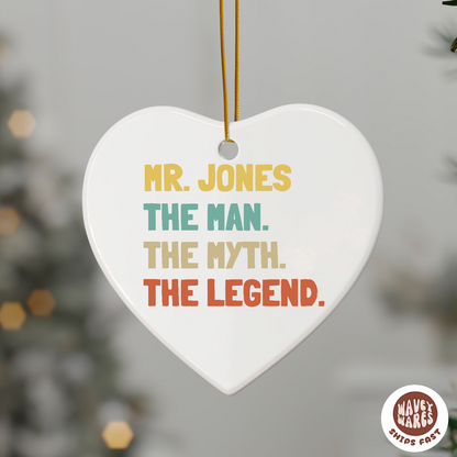 Personalized The Man The Myth The Legend Ornament