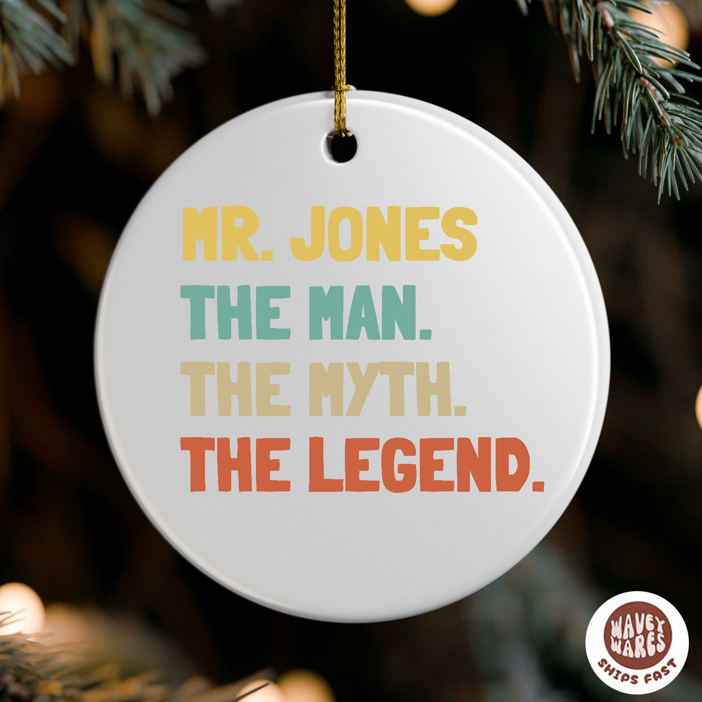 Personalized The Man The Myth The Legend Ornament