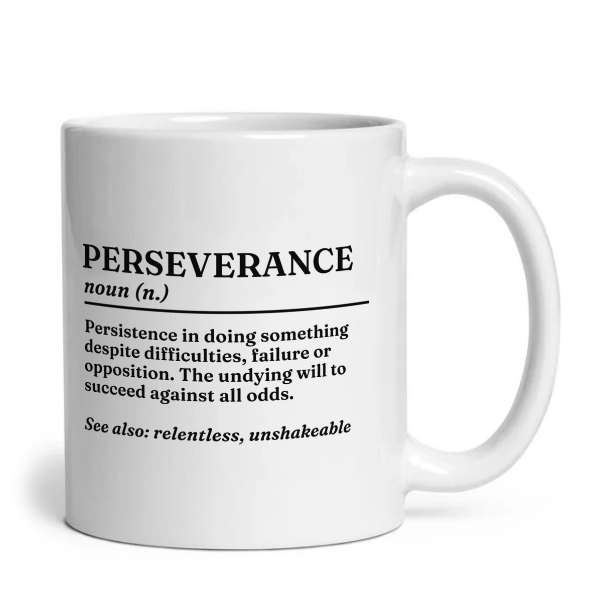 Perseverance Definition Mug