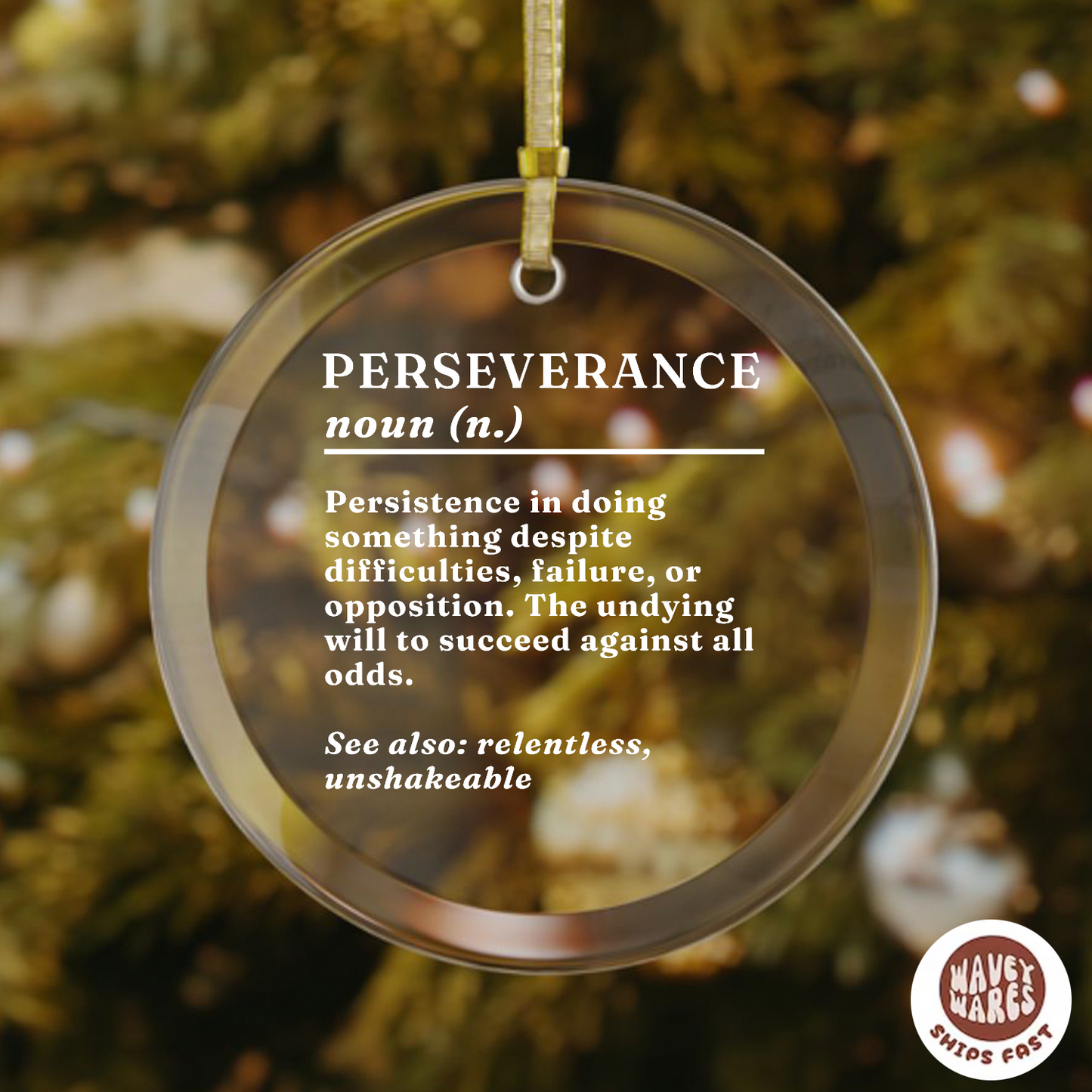 Perseverance Definition Ornament
