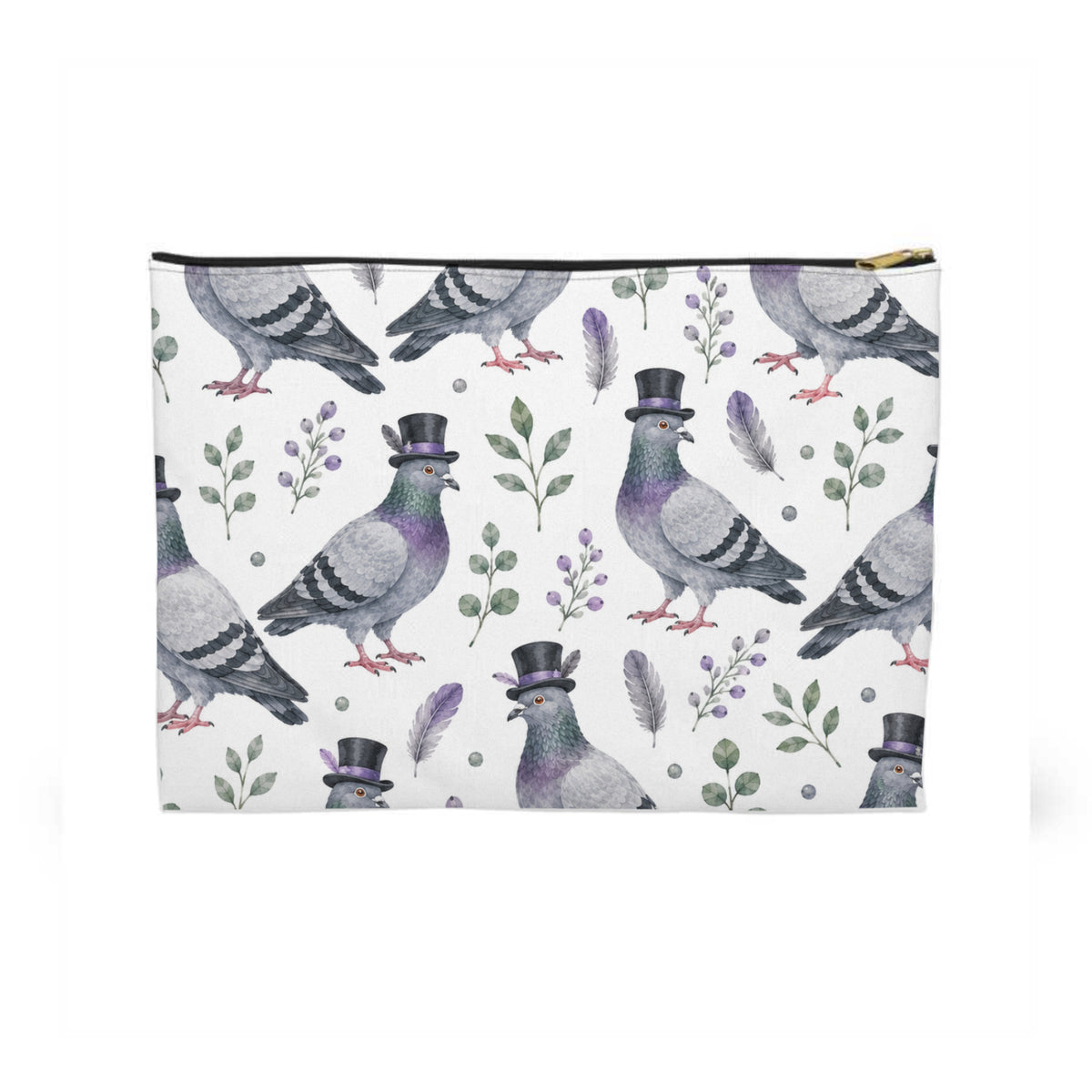 Pigeons Wearing Top Hat Toiletry Bag