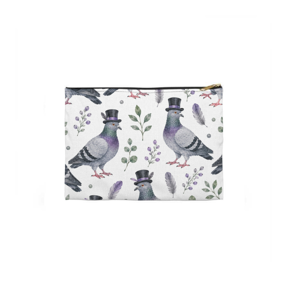 Pigeons Wearing Top Hat Toiletry Bag
