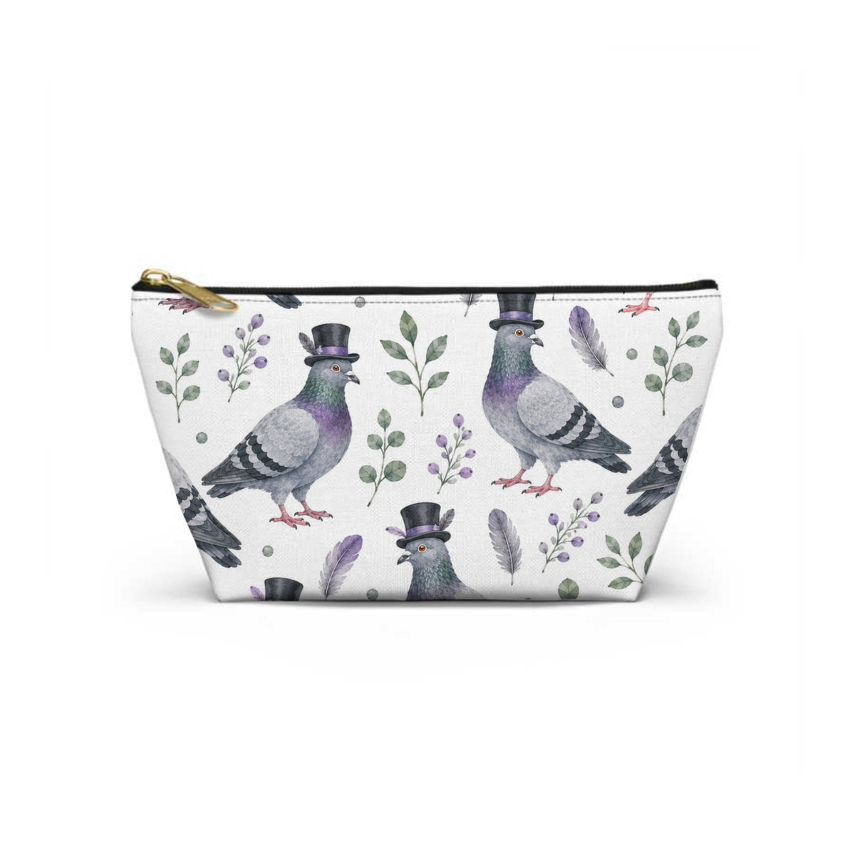 Pigeons Wearing Top Hat Toiletry Bag