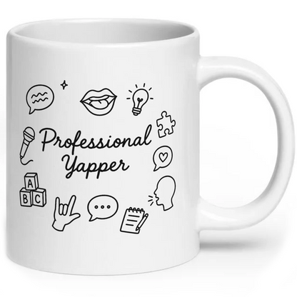 Professional Yapper Funny SLP Speech Therapist Mug
