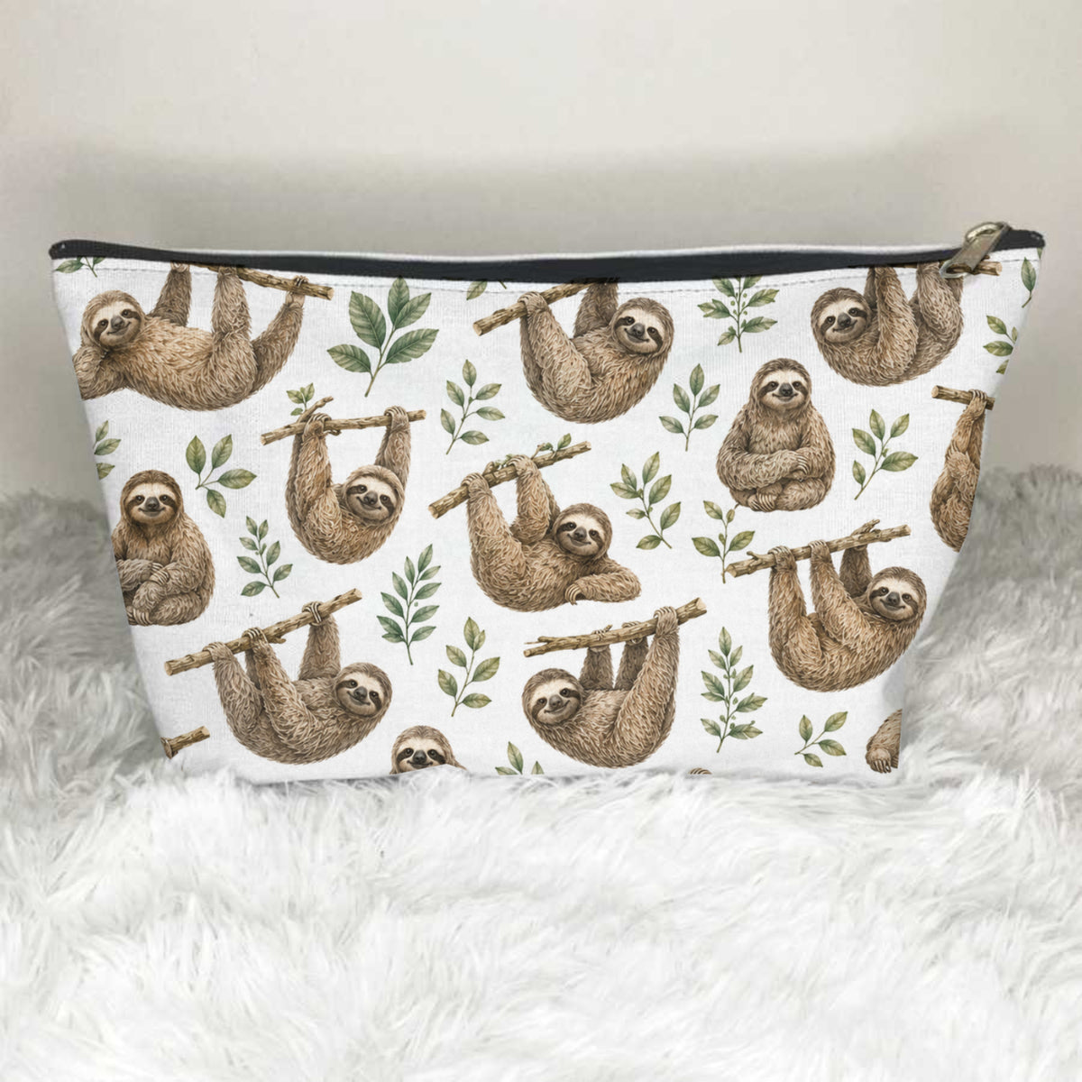 Sloth Pattern Toiletry Bag