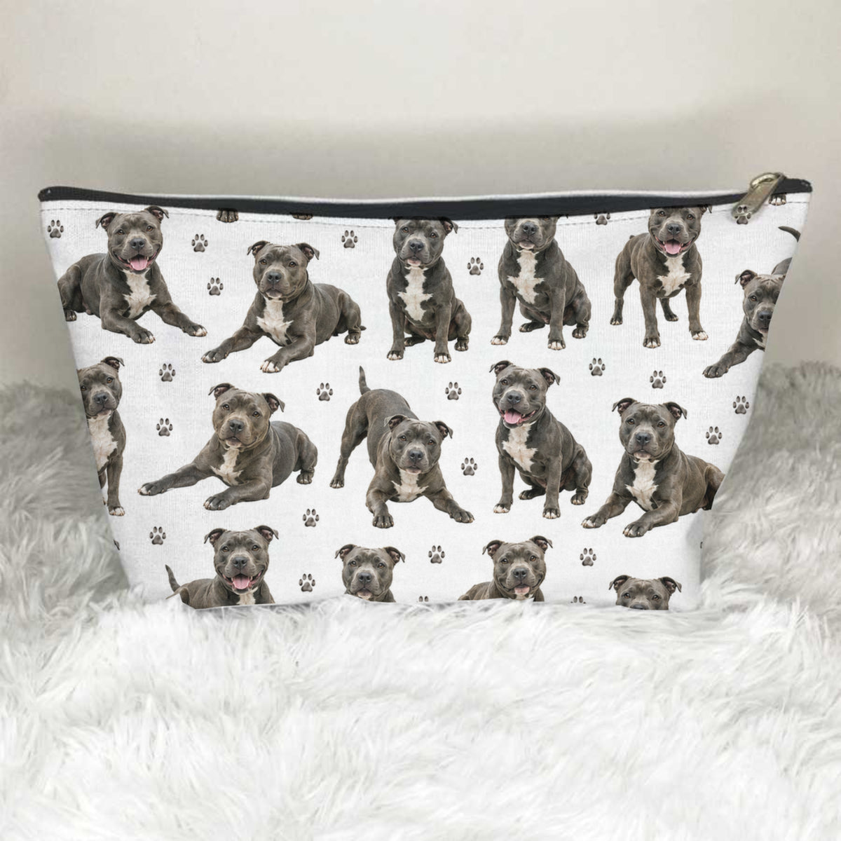 Staffy Dogs Pattern Toiletry Bag