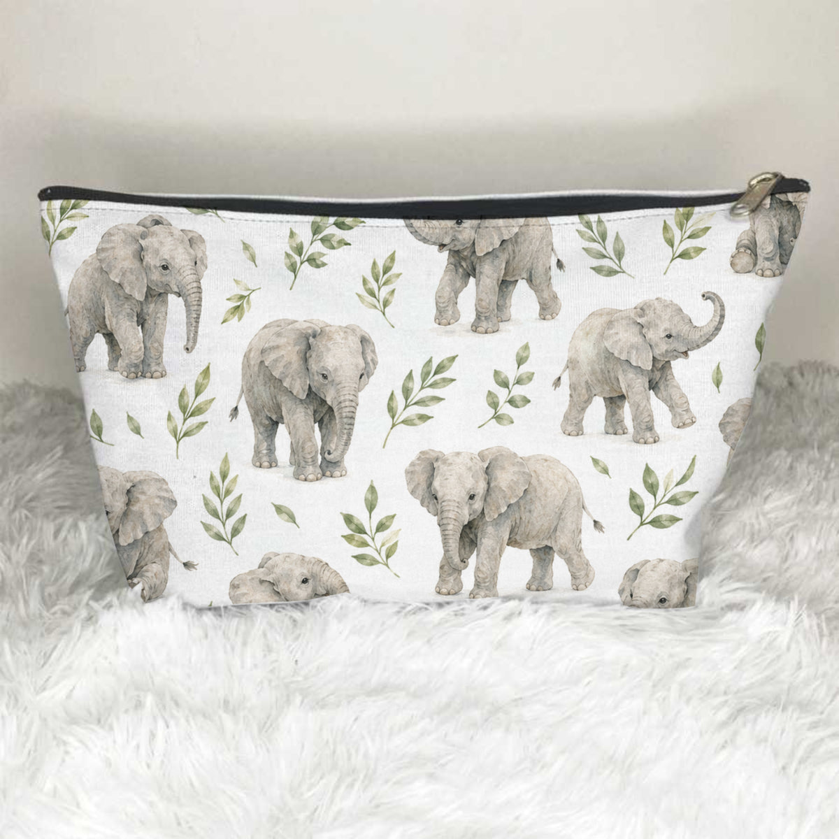 Elephants Pattern Toiletry Bag
