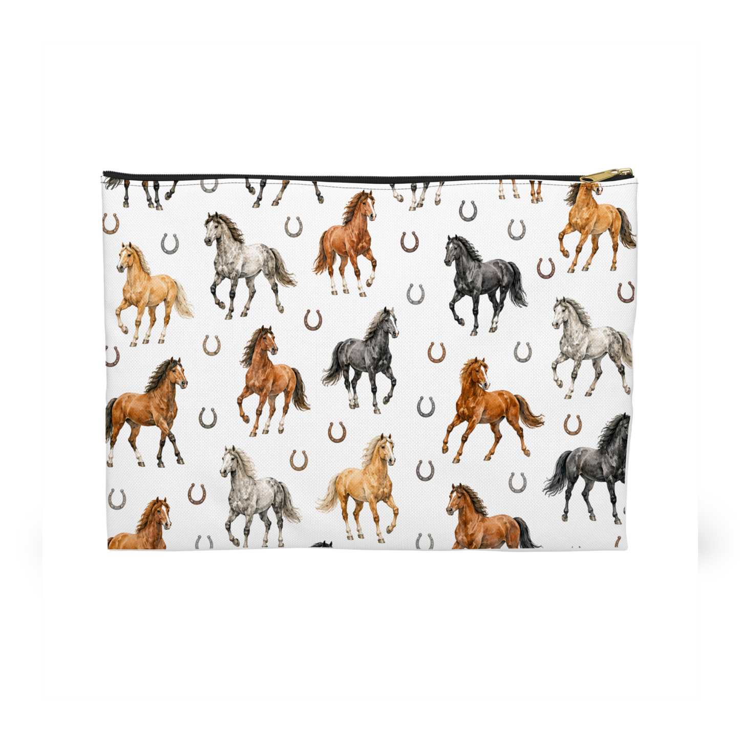 Horses Dog Pattern Cosmetic Bag