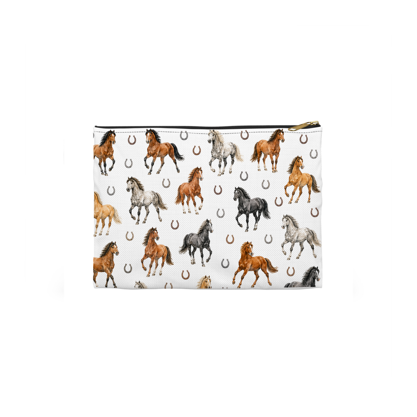Horses Dog Pattern Cosmetic Bag