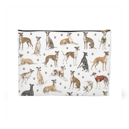 Whippet Dogs Pattern Cosmetic Bag