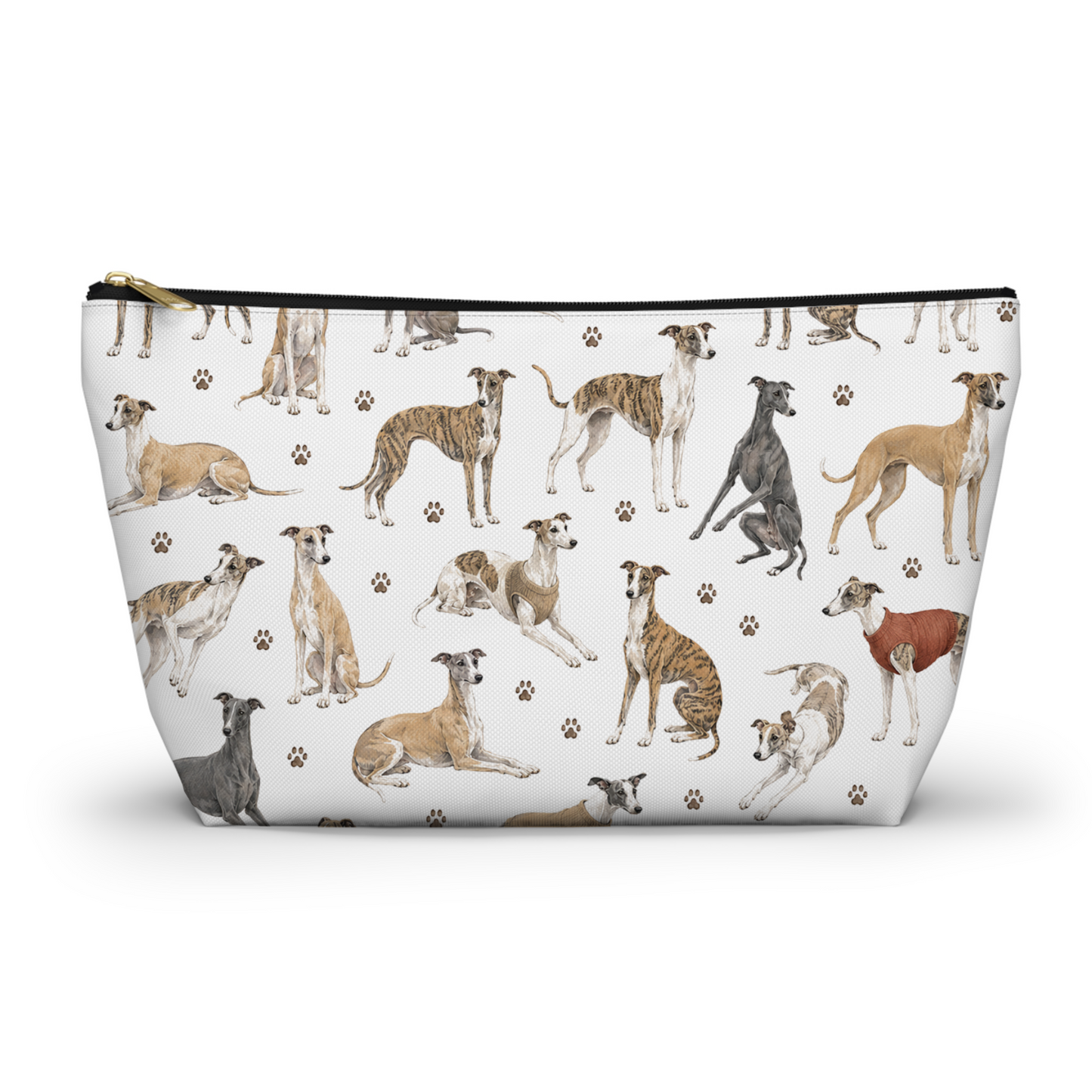 Whippet Dogs Pattern Cosmetic Bag