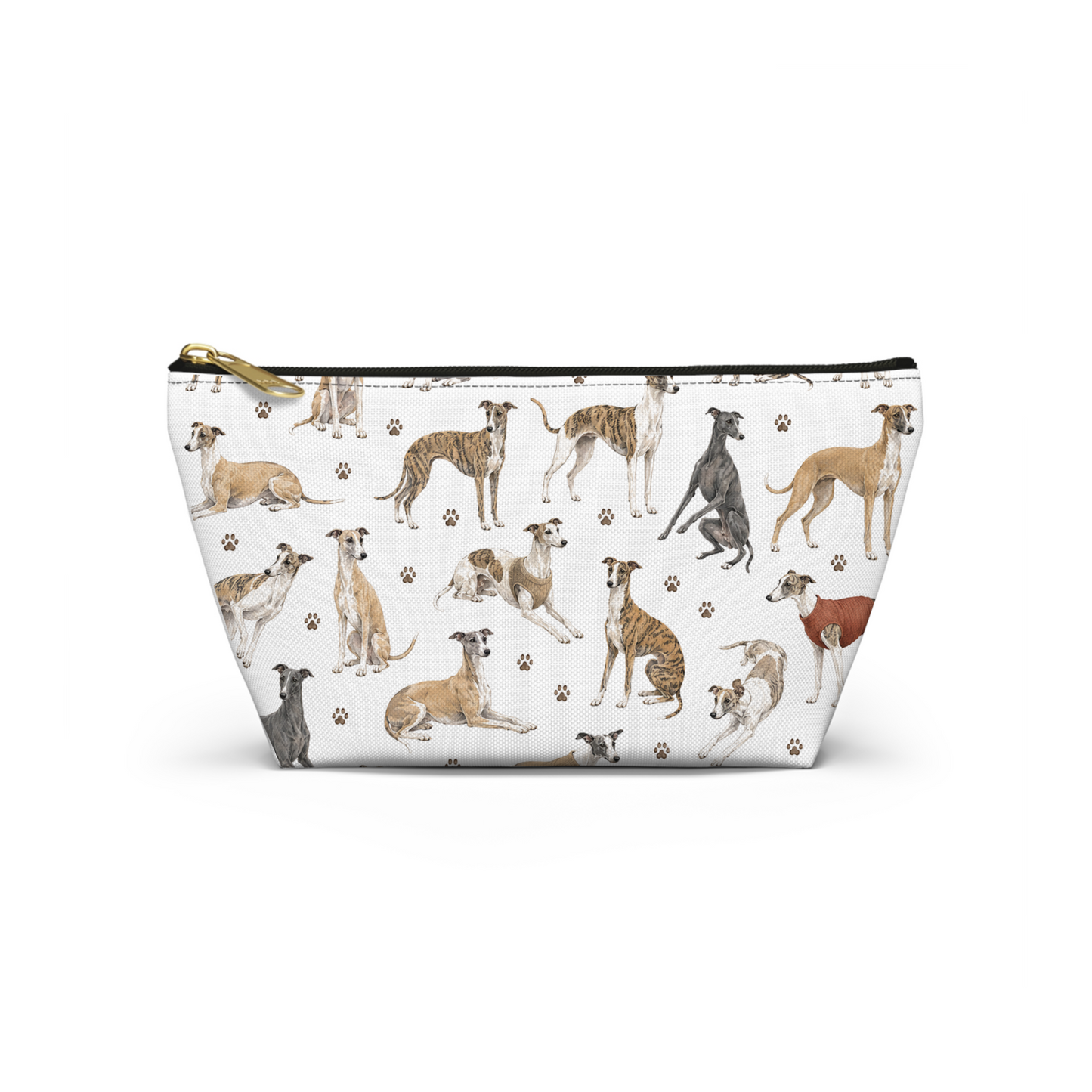 Whippet Dogs Pattern Cosmetic Bag