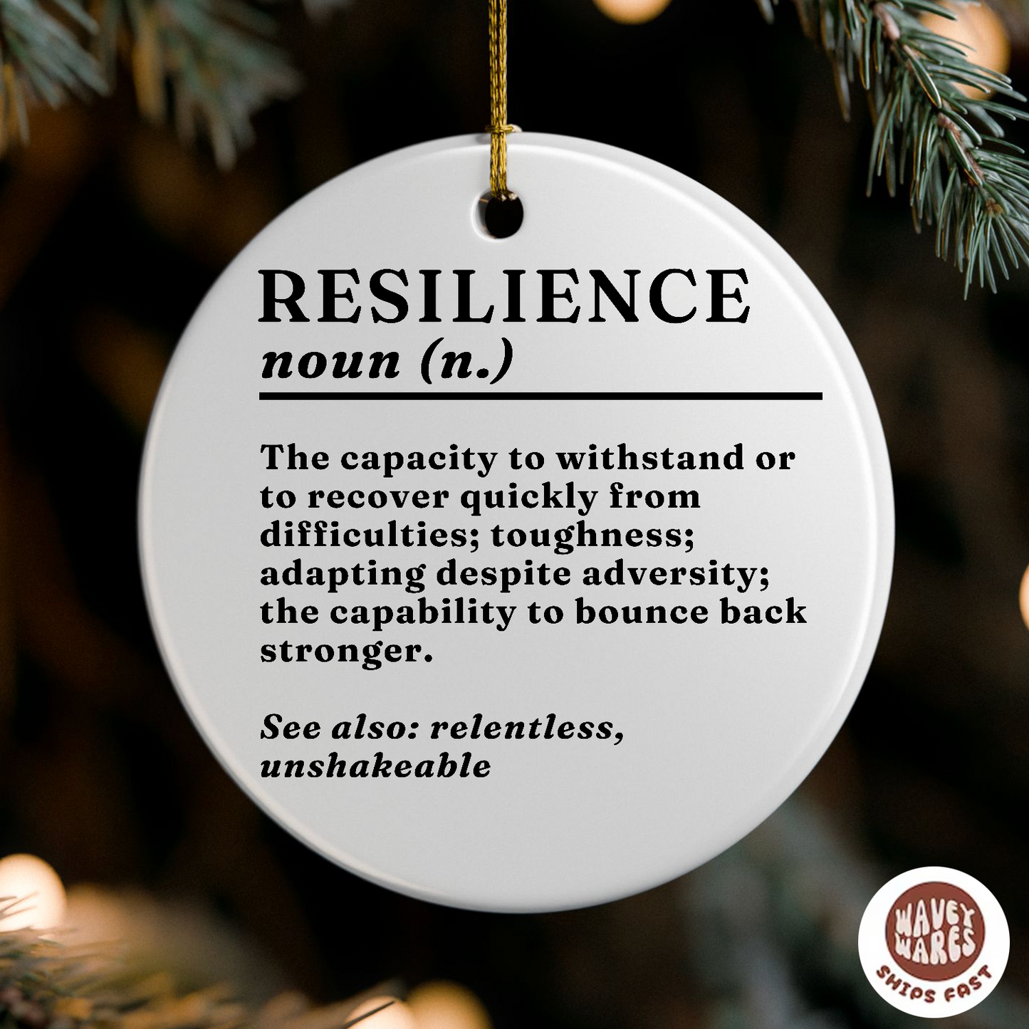 Resilience Definition Ornament