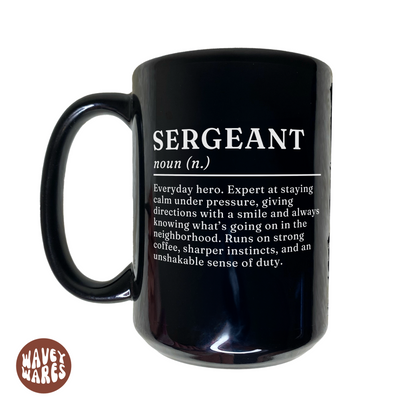 Sergeant Definition Black Mug