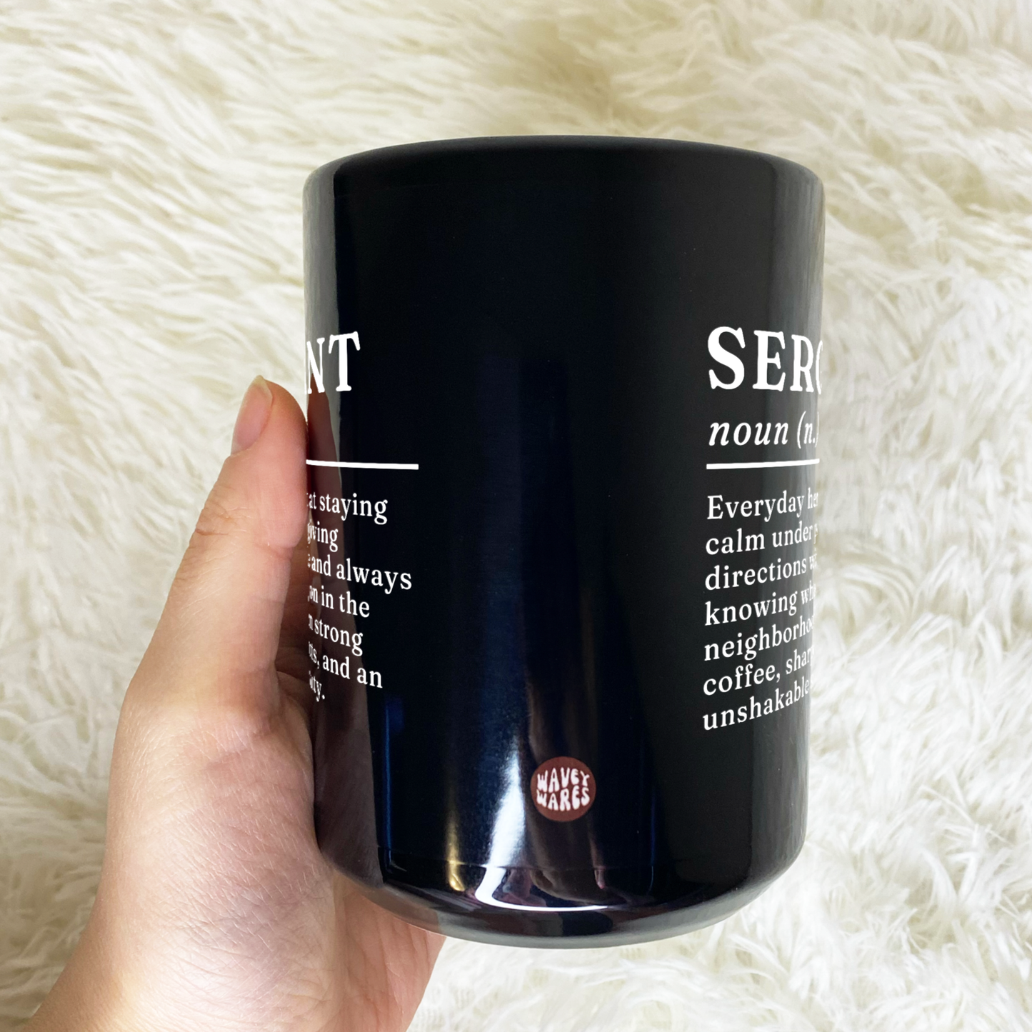 Sergeant Definition Black Mug