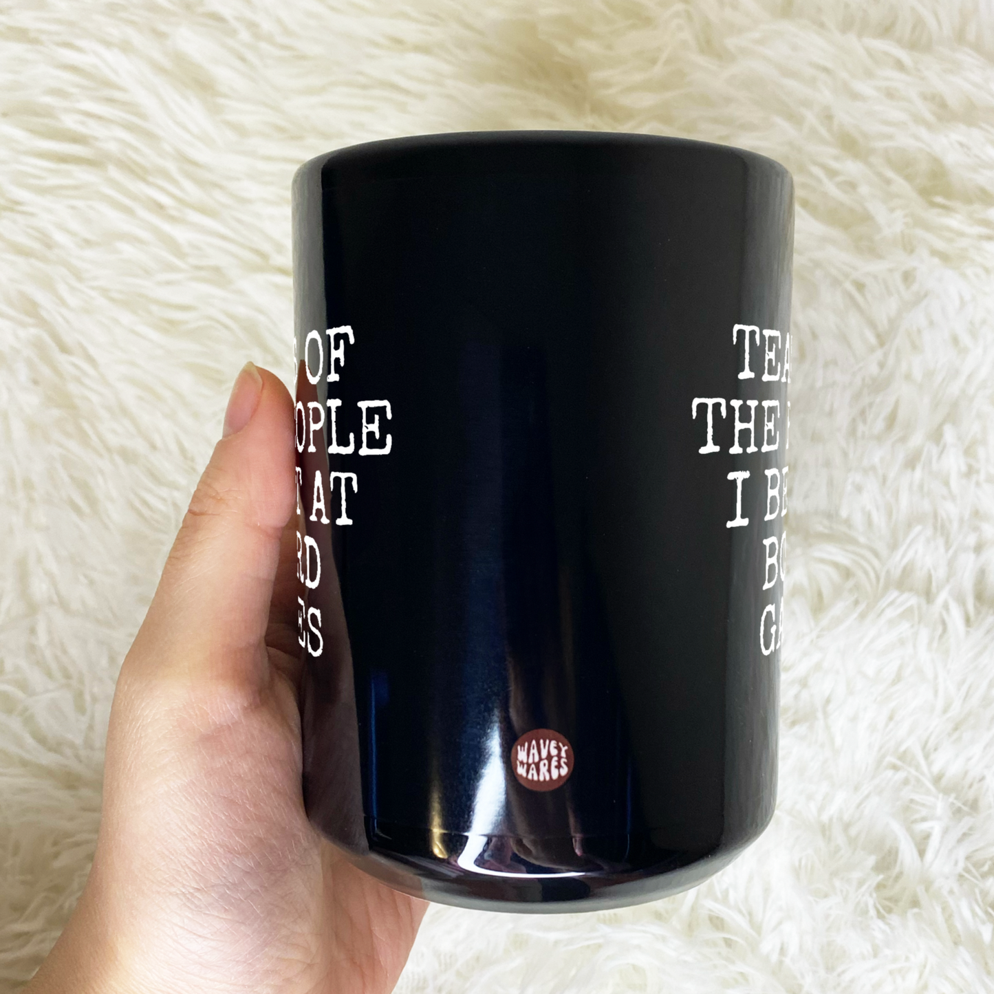 Tears of The People I Beat At Board Games Black Coffee Mug