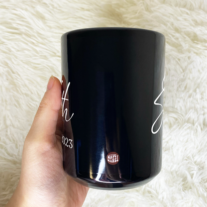 Personalized Dr Ph.D Black Mug