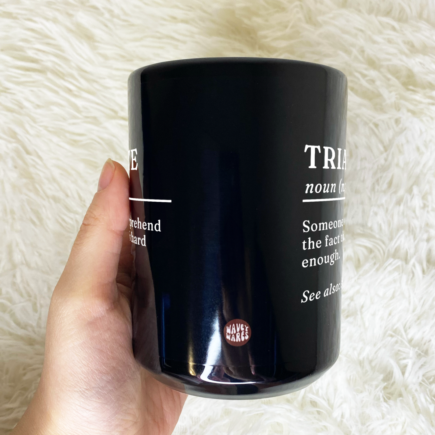 Personalized Triathlete Black Mug