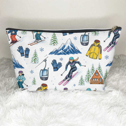 Skiing Pattern Toiletry Bag