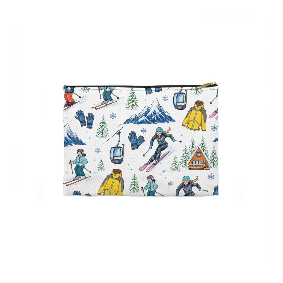 Skiing Pattern Toiletry Bag