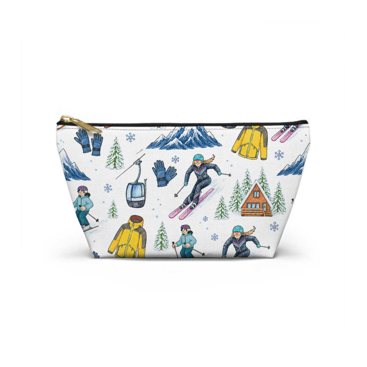 Skiing Pattern Toiletry Bag