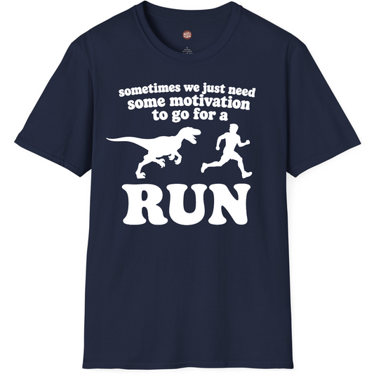 Motivation to Run Funny Dinosaur T-Shirt