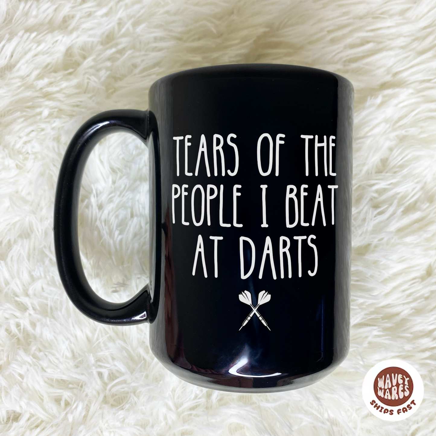 Tears of The People I Beat At Darts Funny Black Mug
