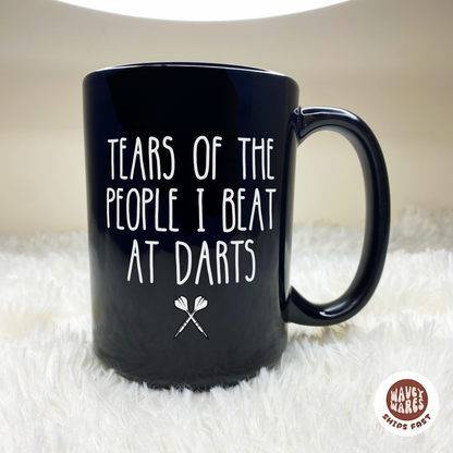 Tears of The People I Beat At Darts Funny Black Mug