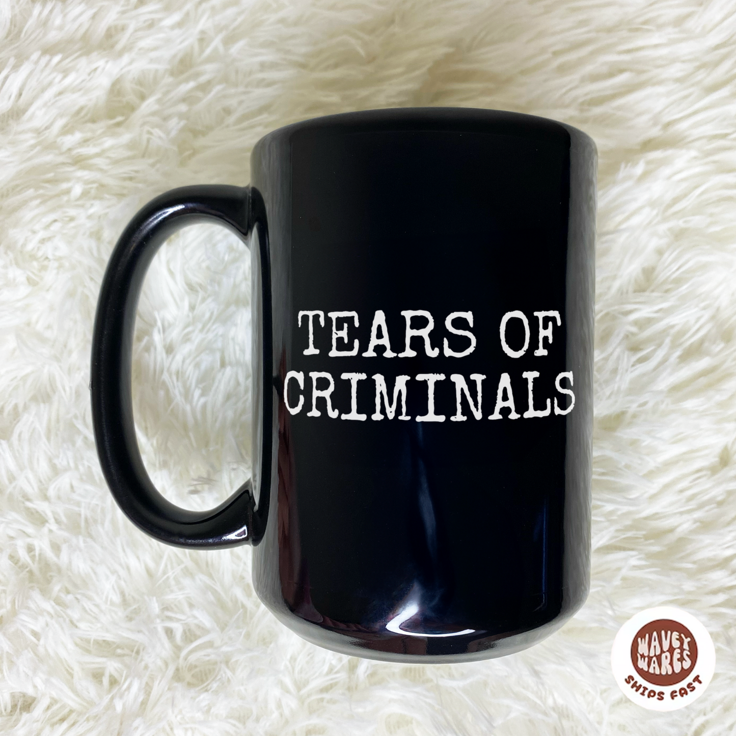 Tears of Criminals Funny Police Black Coffee Mug