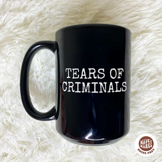 Tears of Criminals Funny Police Black Coffee Mug