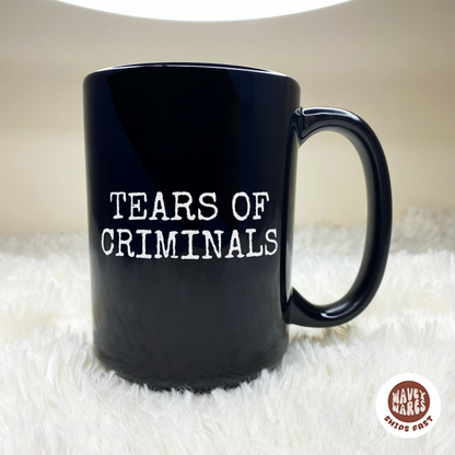 Tears of Criminals Funny Police Black Coffee Mug