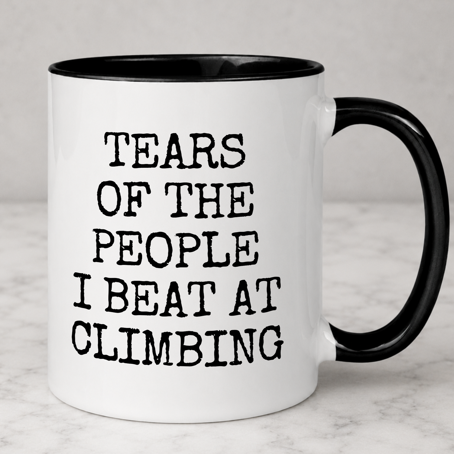 Tears of The People I Beat At Climbing Mug