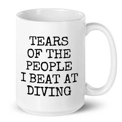 Tears of The People I Beat At Diving Mug