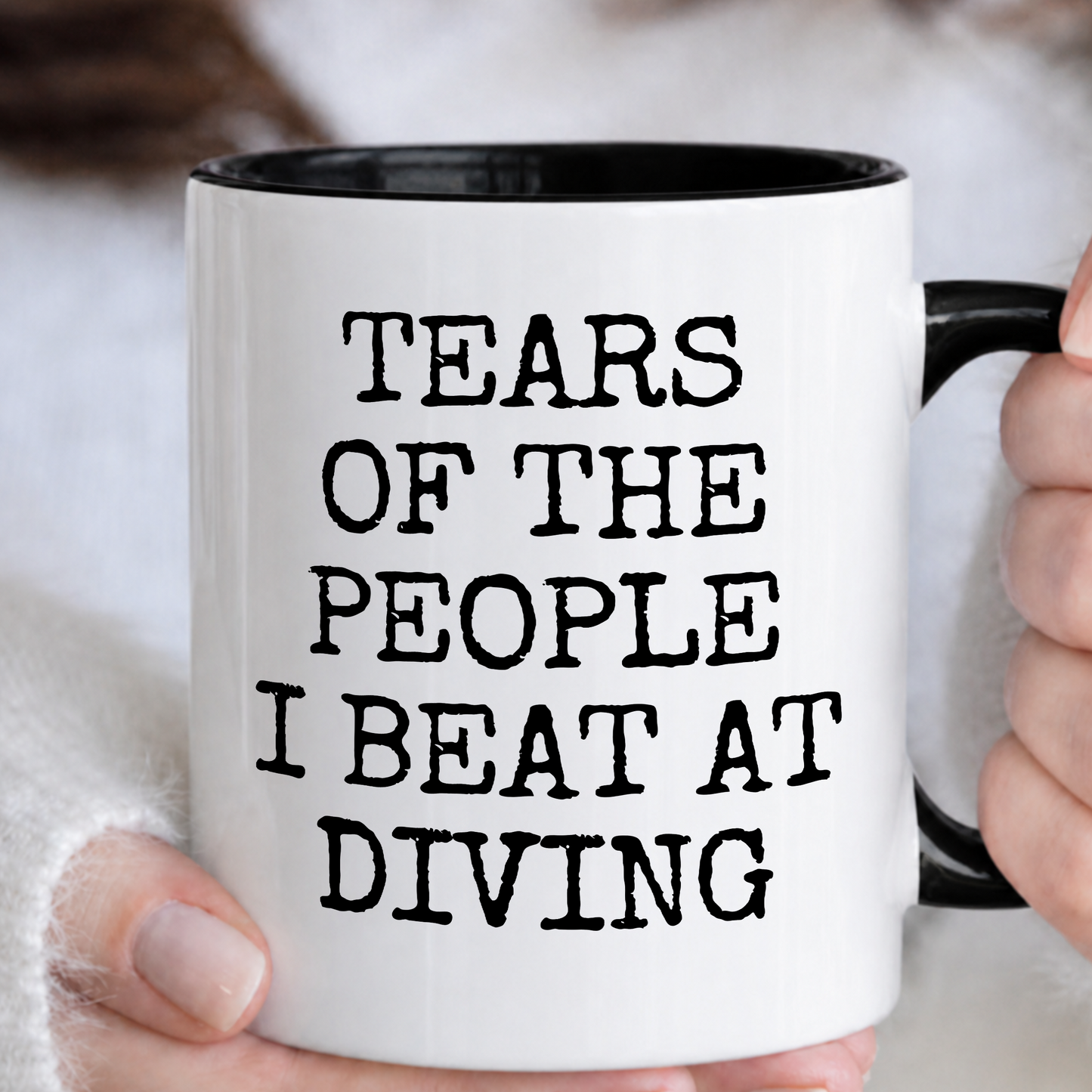 Tears of The People I Beat At Diving Mug