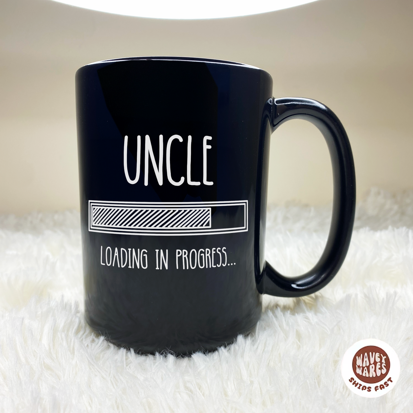 Uncle Loading In Progress Black Mug