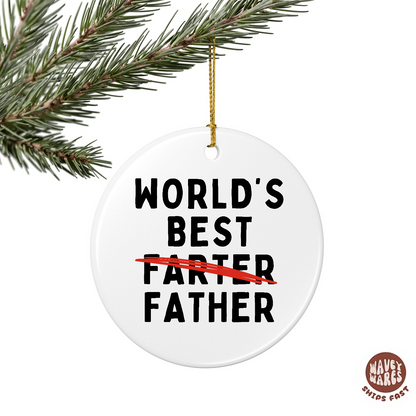 World's Best Farter Father Funny Ornament
