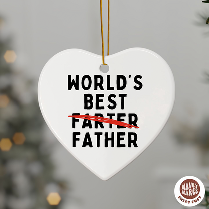World's Best Farter Father Funny Ornament