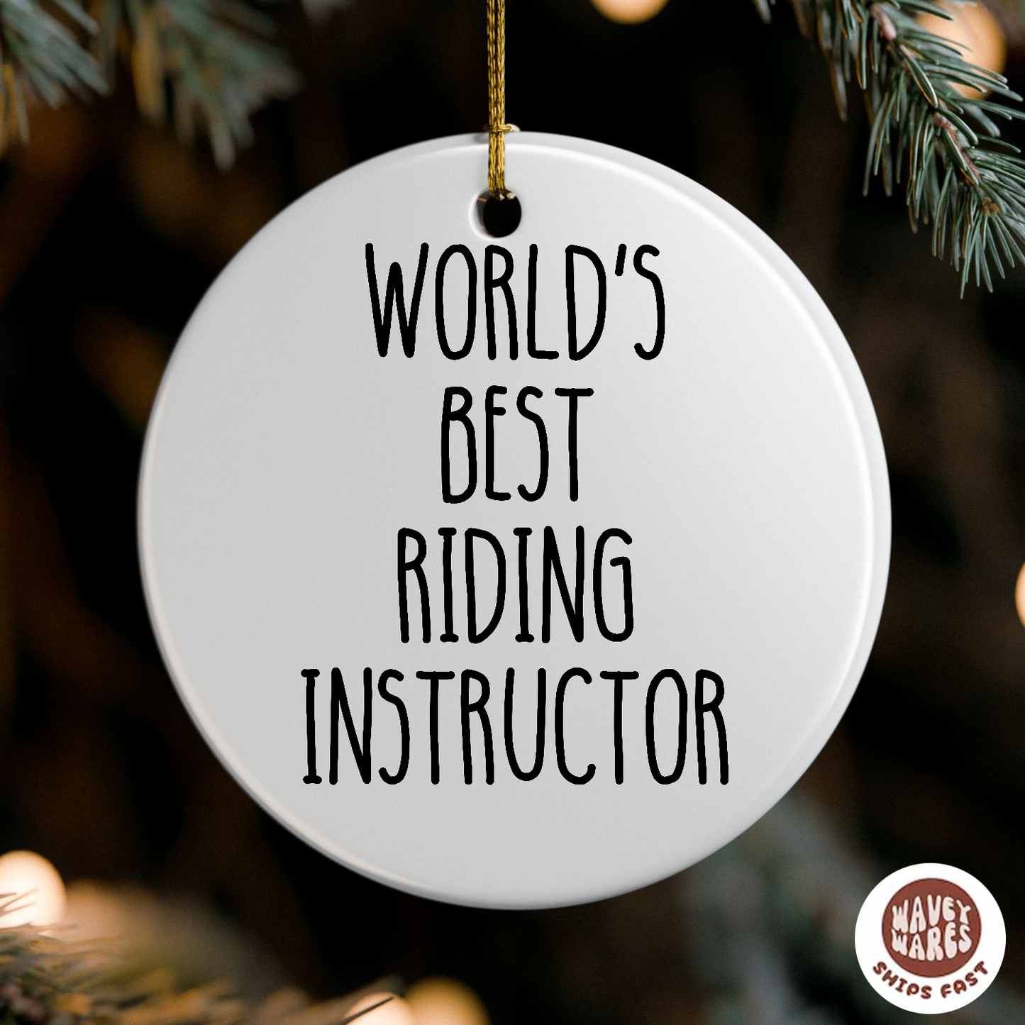 World's Best Riding Instructor Ornament