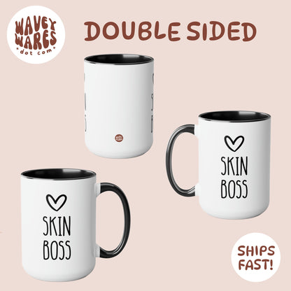 Double sided background coffee mug cup waveywares