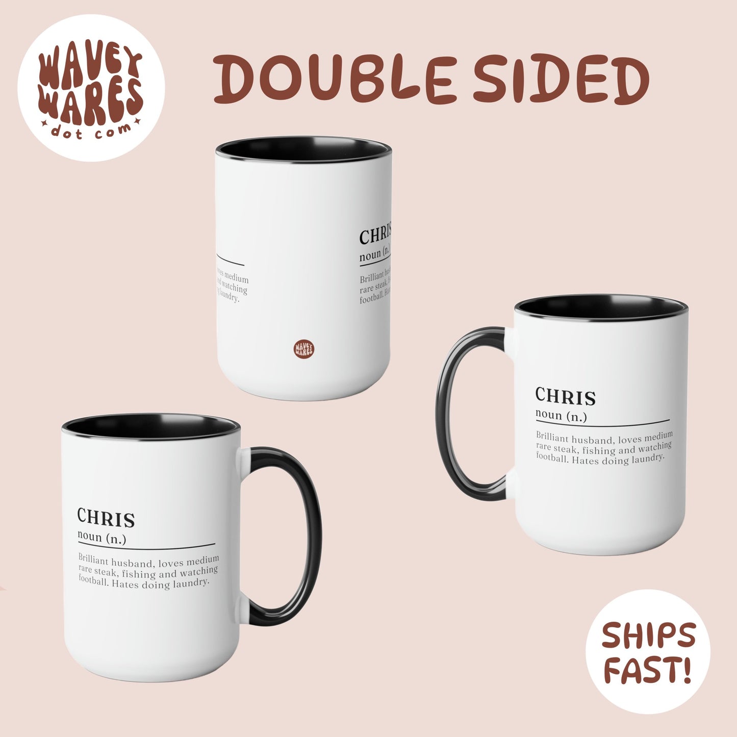 double sided background name definition funny coffee mug waveywares wavey wares wavywares wavy wares