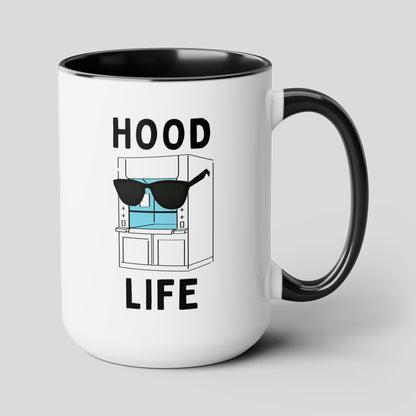 Hood Life 15oz white with black accent funny large coffee mug gift for scientist biology chemistry science fumehood STEM biochemistry waveywares wavey wares wavywares wavy wares cover