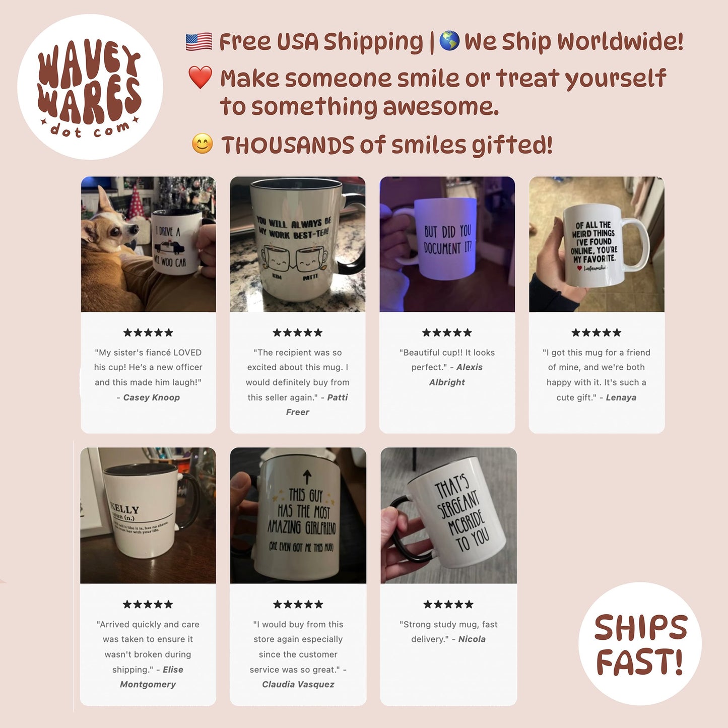 waveywares funny coffee mug tea cup gift website customer reviews