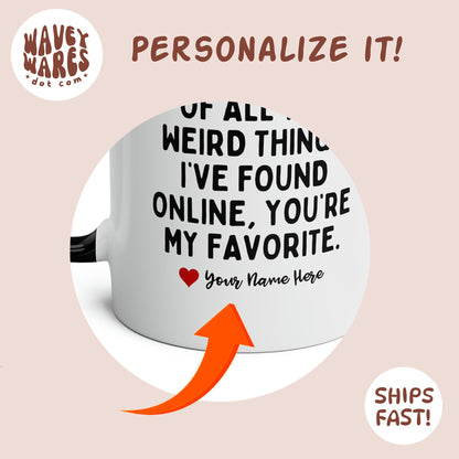 personalized custom coffee mug cup wavey wares